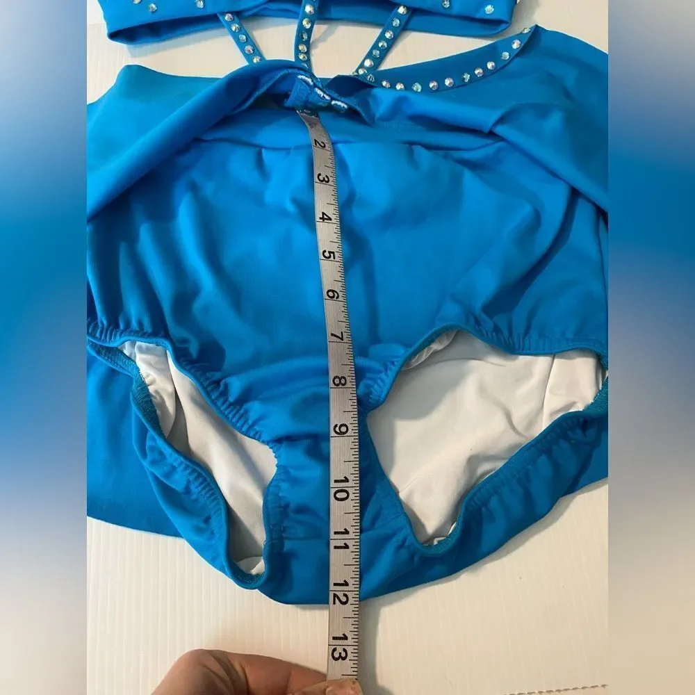 Kelle solo dance costume aqua blue custom sassy jazz 2907 Pretty Girls MA
